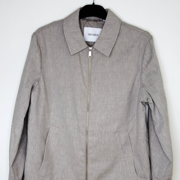 BNWT SS25 LES DEUX COMO SLUB COACH BOMBER JACKET S - Picture 2 of 11